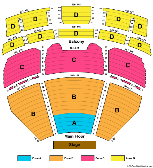 American Music Theatre Seating Chart
